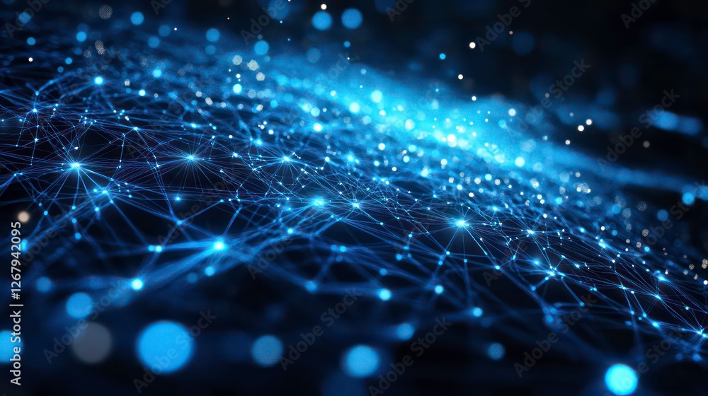Aufkleber abstract network digital connection background for technology, innovation, or future