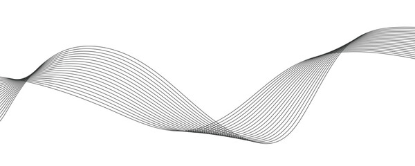 Abstract black wave banner template.