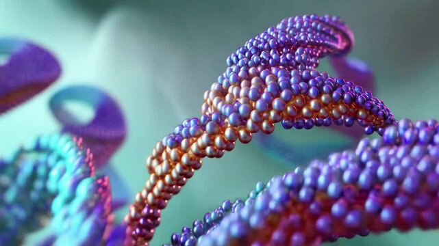 Visualization of nucleotide pairing, double helix formation, and DNA replication.