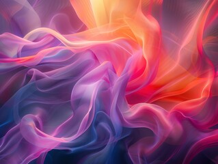Obraz premium The fluid, luminous patterns evoke a sense of movement, depth, and cosmic vibrancy.