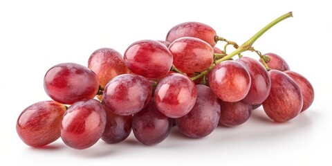 Obraz premium Red Grape Bunch Isolated on White Background, Fruit, Food