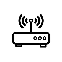 wi-fi router, modem - vector icon