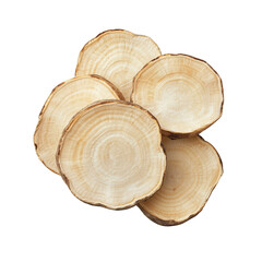 dried parsley slices isolated on white