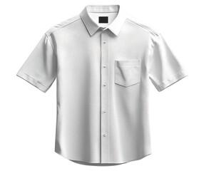 White short sleeve shirt with pocket, casual style, versatile wear