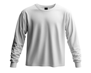 White long sleeve shirt, plain design, suitable for casual wear or layering