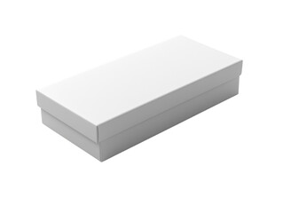 Naklejka premium simple white rectangular box with lid, perfect for storage or gift giving