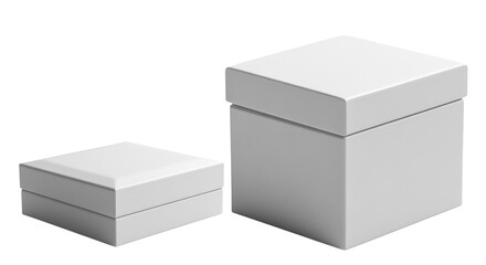 Minimalist white gift boxes in various sizes, perfect for any occasion