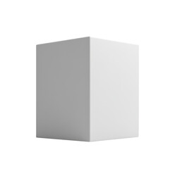 simple white cube on transparency background, perfect for minimalistic design