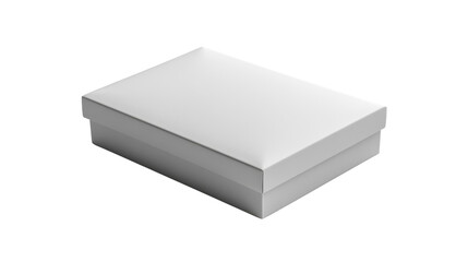 Naklejka premium simple white gift box with smooth surface and lid, perfect for presents