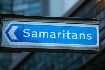 Samaritans Sign in London, UK