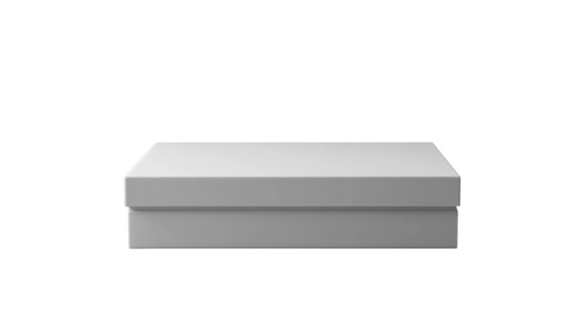 Minimalist white storage box with sleek design, perfect for organization