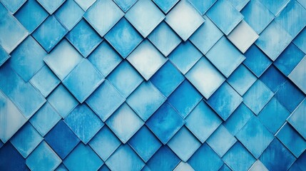 Abstract Blue Square Pattern Background Texture