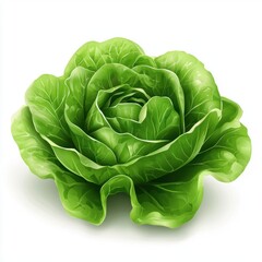 Fototapeta premium Lettuce head isolated on white