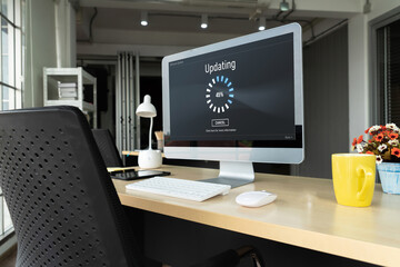 Software update on computer for modish version of device software upgrade