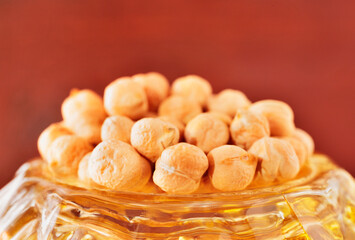 Uncooked chickpeas sttudio shot