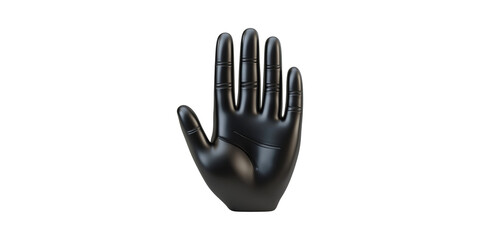 Obraz premium Black mannequin hand in a realistic gesture isolated on transparent background