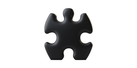 Obraz premium Black puzzle piece icon isolated on transparent background