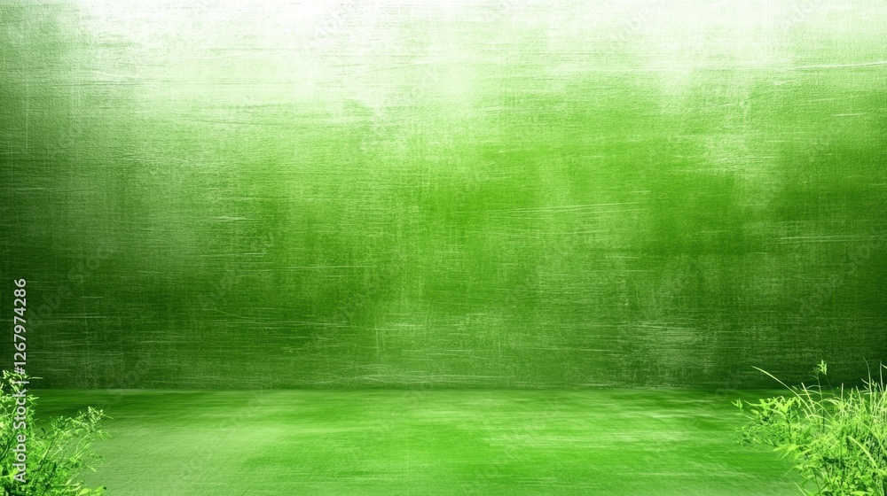 Poster A serene green background with a textured gradient, ideal for design use.