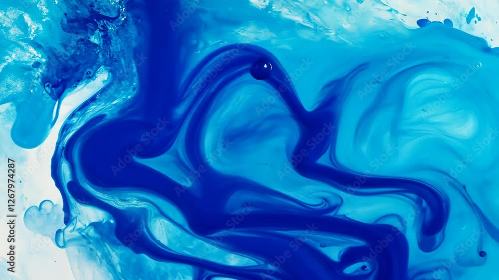 Aufkleber abstract blue patterns swirl and blend in a fluid motion creating a serene visual experience