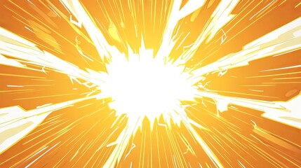 Obraz premium Vibrant Comic-Style Yellow Background with Thunderbolts for High-Impact Dialog or Text