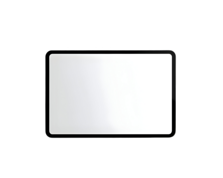 A high-tech tablet with a blank screen, modern slim design, and minimalistic frame. - Powered by Adobe