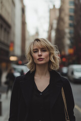 Fototapeta premium young woman in a city