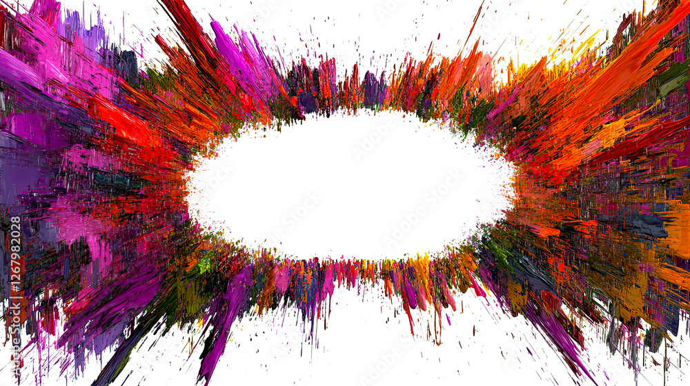 Poster bright gemstone colors create a stunning border surrounding a blank space for creativity