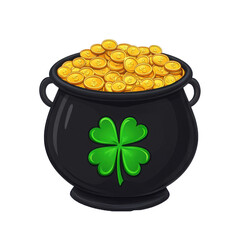 pot with gold coins