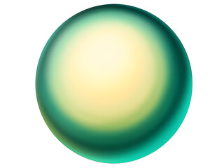 A glowing green sphere with a radiant, emerald gradient emanating from its center.