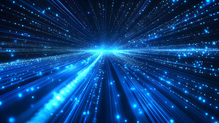 Fototapeta premium blue abstract technology vector background, speed connection network technology concept, futuristic cyberspace background