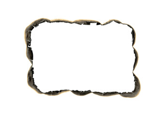 burnt paper isolated on a transparent background, paper burned old grunge abstract background texture, Burnt edge paper on a transparent background