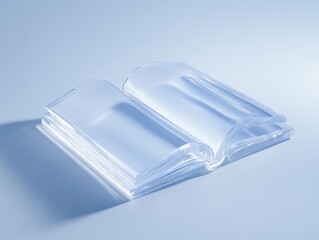 open clear glass book