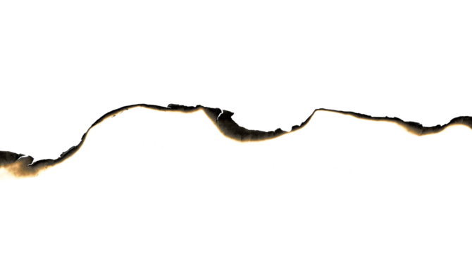 burnt paper isolated on a transparent background, paper burned old grunge abstract background texture	