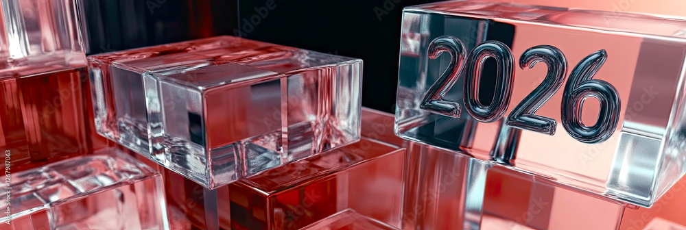 Aufkleber Large Glass Numbers With Soft Lighting Create a Captivating Macro Backdrop