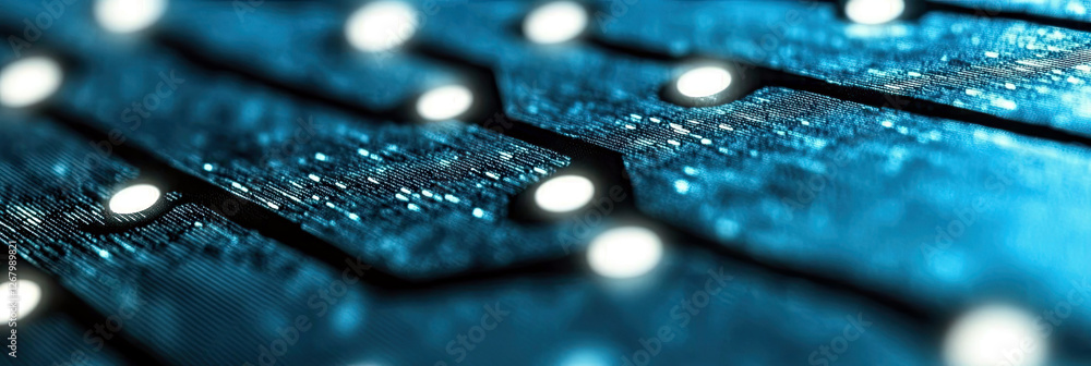Aufkleber exploring the intricate patterns of circuit boards in modern technology landscapes