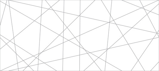 Abstract lines in black tone of many squares and rectangle shapes on white background.Random lines background Metal grid isolated on the white background.