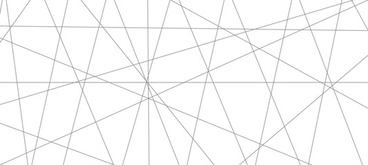 Abstract lines in black tone of many squares and rectangle shapes on white background.Random lines background Metal grid isolated on the white background.