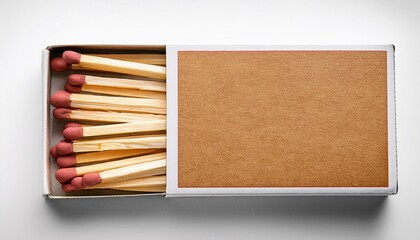 a box of matches with one of the matches missing