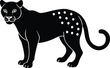 Leopard Icon on White Background - Simple Vector Illustration