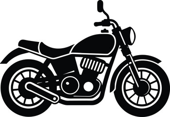 motorcycle silhouette icon biker & transportation vector illustration © Art by Redu
