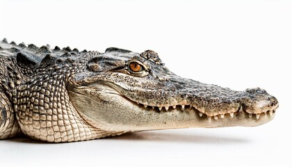 Obraz premium big crocodile looking isolated on white