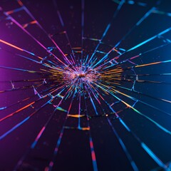 Abstract Cracked Screen Texture: Digital Glitch, Broken Glass Effect for Tech, Cyber, and Futuristic Design Projects