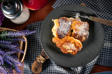 Homemade sweet pancakes .