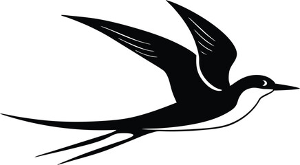 caspian tern vector icon.eps