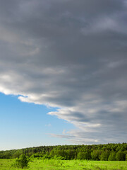 Fototapeta premium Cloudy sky with a blue sky in the background