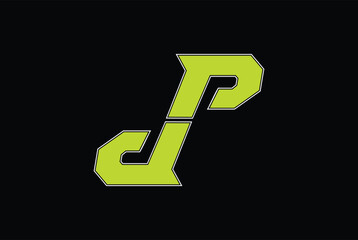 letter p, j, d, pj, jp, pd, dp infinity logo vector illustration for business and sport community.