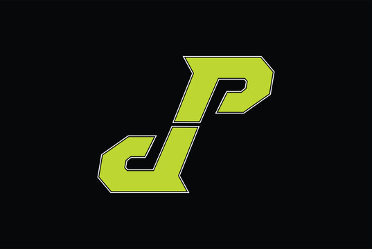 letter p, j, d, pj, jp, pd, dp infinity logo vector illustration for business and sport community.