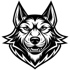 Obraz premium black and white dog