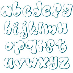 alphabet graffiti pixo art vector design