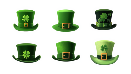 Collection of Festive St. Patrick's Day Hats for Celebrations